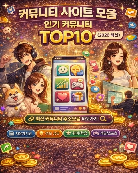 커뮤니티 사이트 모음 인기 커뮤니티 추천 최신 주소 안내 이미지