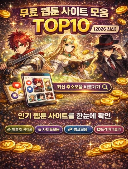 무료 웹툰 사이트 모음 TOP10 최신 웹툰 주소모음 안내 이미지